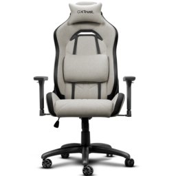 Scaun gaming Trust GXT 723B Ruya, greutate maxima 150 kg, material Textil si Nylon, Bej/Negru