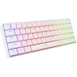Tastatura gaming mecanica, Genesis Thor 660 G2, cu fir si wireless, iluminare RGB, Switch Gateron Red, Alb