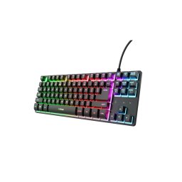 Tastatura Trust GXT 833 Thado TKL, iluminare RGB, cu fir, USB, Negru