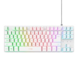Tastatura Trust GXT 833 Thado TKL, iluminare RGB, cu fir, USB, Alb
