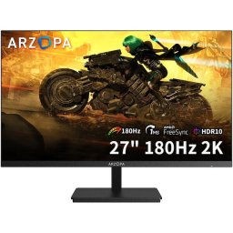 Monitor Gaming Arzopa M1RC, 27'', 180 Hz, 2K (2560x1440), Fast IPS, QHD, Negru