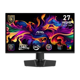 Monitor gaming MSI MAG 273QP QD-OLED X24, 26.5", QHD, QD-OLED, 0.03 ms, 240Hz, Negru