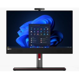 Sistem desktop All In One, Lenovo ThinkCentre M90a Gen 5, procesor Intel Core i7-14700, 23.8 inch, Full HD, IPS, Touch, 16GB RAM, 1TB SSD, Intel UHD Graphics 770, Windows 11 Pro, Negru