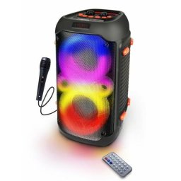 Boxa portabila FM Esperanza Karaoke EP156, radio FM, BT 5.0, microSD, 20W, 2400mAh, Negru