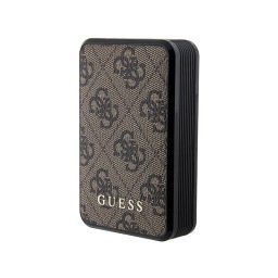 Baterie externa Guess, 10000mAh, 18W, QC, USB, USB-C, MicroUSB, Indicator baterie, Maro