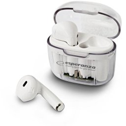 Casti Esperanza EH237W, Bluetooth, In-Ear, TWS, Alb