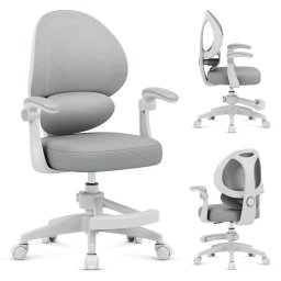 Scaun Pivotant Pentru Copii Mark Adler Junior 4.5, Rotativ, Ergonomic, Gri