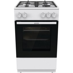 Aragaz gaz Gorenje GG5A10WFFM, 4 arzatoare, cuptor 70L, grill, latime 50 cm, Alb