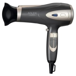 Uscator de par Adler AD2248gc, difuzor, concentrator, 2200W, ionizare, 2 viteze, 3 trepte temperatura, Gri
