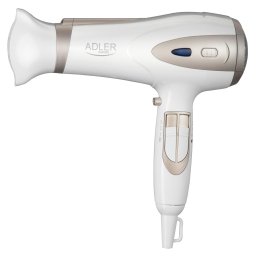 Uscator de par Adler AD 2248WC, 2400W, 2 viteze, 3 trepte de temperatura, Alb