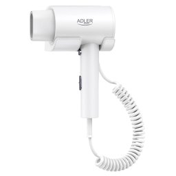 Uscator de par Adler AD2285w, Sistem montare pe perete, 3 setari temperatura, Viteza 26m/s, 18500 RPM, 2000W, Alb