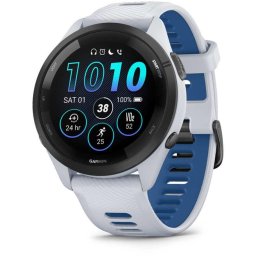 Ceas inteligent Garmin Forerunner 265, 3.3Cm, 1.3Inch, AMOLED, 46 mm Digital, 416 x 416 Pixeli, Touchscreen, Alb-Albastru