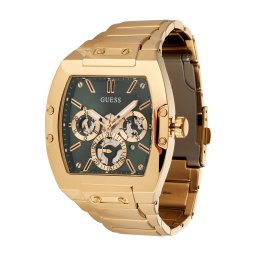 GUESS Ceas analogic 'Phoenix' auriu / verde pin
