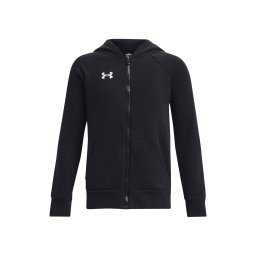 UNDER ARMOUR Bluză cu fermoar sport 'Rival' negru / alb