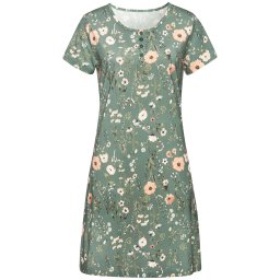 LASCANA Cămăşi de noapte verde smarald / portocaliu piersică / negru / alb murdar