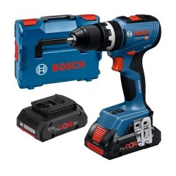 Bosch - GSB 18V-65 - Masina de gaurit si insurubat cu percutie cu 2 acumulatori, Li-Ion, 18 V, 4 Ah, 65 Nm, motor fara perii, led iluminare, valiza speciala