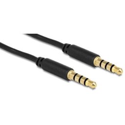 Delock cable Audio 3.5mm male/male 4-pin black 5.0m