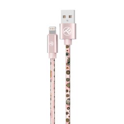 Cablu Graffiti Tellur USB to Lightning, 3A, 1m, roz