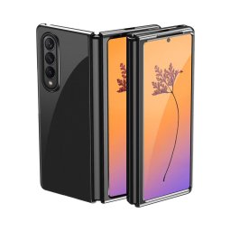 Husa Plating Case for Samsung Galaxy Z Fold 4 cover with a metallic frame black