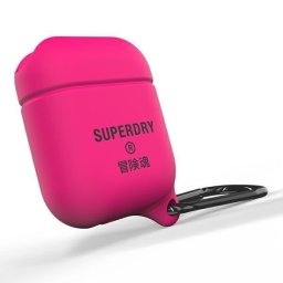 Husă SuperDry Waterproof pentru AirPods 1/2 – Roz