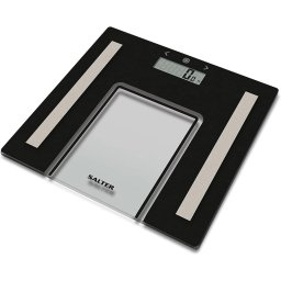 Cantar Cântar corporal digital 180 kg, Analiză corporală (BMI, grăsime, apă), 8 utilizatori, 4 senzori, Display LCD, Sticlă securizată, Pornire/Oprire automată, Negru