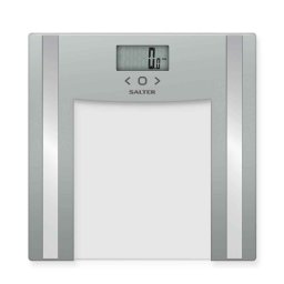 Cantar Cântar corporal digital 150 kg, Analiză corporală completă (BMI, grăsime, apă, masă musculară, masă osoasă), 8 utilizatori, Display LCD, Sticlă securizată, Pornire/Oprire automată, Silver