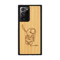 Husa MAN&WOOD case for Galaxy Note 20 Ultra cat with fish