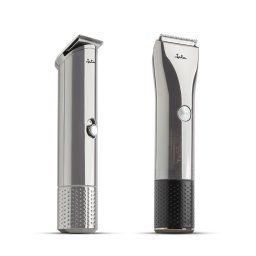 Aparat de tuns Set aparat de tuns si trimmer rezistent la apa, lame inox, autonomie 90 min, argintiu/negru
