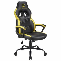 Scaun Gaming Batman, Piele sintetica, Negru-Galben