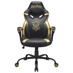 Scaun Gaming Junior Harry Potter Hogwarts, Piele Sintetica, Negru-Auriu