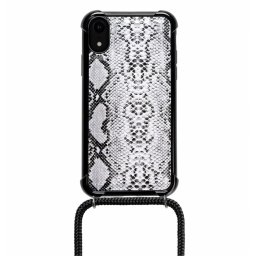 Husa Lookabe Necklace Snake Edition iPhone Xr silver black loo024
