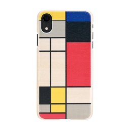 Husa MAN&WOOD SmartPhone case iPhone XR mondrian wood white