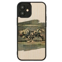 Husa MAN&WOOD case for iPhone 12 mini white bull