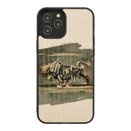 Husa MAN&WOOD case for iPhone 12/12 Pro white bull