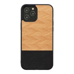 Husa MAN&WOOD case for iPhone 12 Pro Max herringbone nero black