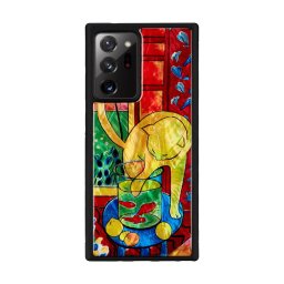 Husa iKins case for Samsung Galaxy Note 20 Ultra cat with red fish