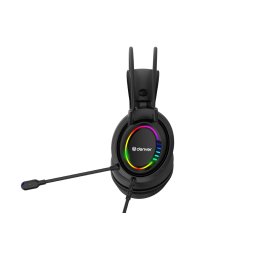 Casti GHS-130, Casti gaming cu fir, Iluminare LED, Negru