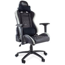 Scaun Gaming NITRO GT, PVC + stofa, Gaming, Negru-Alb
