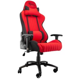 Scaun Gaming Red Devil, PVC + stofa, Negru / Rosu
