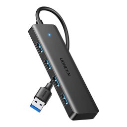 25851 4 in 1 USB-A to 4x USB-A Negru