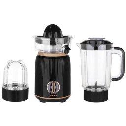 ZSB 21 Rose Gold, 380 W, 2 trepte de viteza, Cana transparenta de 1000 ml, Rasnita de 300 ml si Storcator citrice, Negru