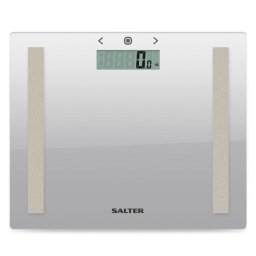 Cantar Salter 9113 SV3RAREU16 Compact Glass Analyser Bathroom Scales - Silver