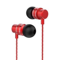 Casti Casti in-ear HF118, cu microfon, 6W, Rosu