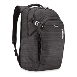 Rucsac 15.6 inch "Construct", Nylon, Negru - Practic si Rezistent pentru Naveta Zilnica