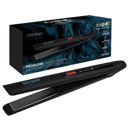 Placa de par Placă de păr ProGloss Touch Digital, 80–235°C, ecran touch, plăci ceramice cu keratină, argan și cocos, ionizare