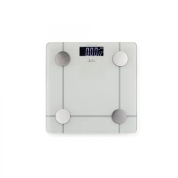 Cantar Cântar corporal smart 180 kg, Analiză corporală completă, Bluetooth + aplicație mobilă, 8 utilizatori, 4 senzori, Display LCD iluminat, Sticlă securizată