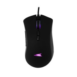 Mouse BGM‑081 Lobster – Gaming, optic 6.400 DPI, 7 butoane + scroll, cablu textil 1,5 m, negru