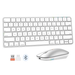 Tastatura Kit office wireless C210MW Autonomie 150 h 300mAh 2.4 GHz 1200 dpi 282 x 117 x 11 mm Alb - Argintiu