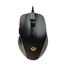 Mouse GM23, Iluminat RGB, 12800 dpi, Lungime cablu 1.8 m, Negru-Gri