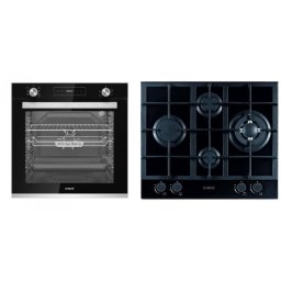 Cuptor + plita incorporabila SAMUS-ONL48, 80 l, 2500 W, Plita incorporabila, 4 arazatoare, Negru